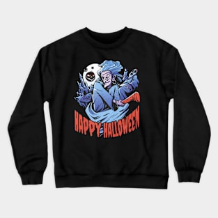 Scary Halloween Witch Crewneck Sweatshirt